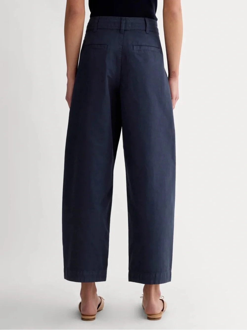 Everlane The Everywhere Pant Navy Size 6 NWT Organic Cotton Linen Barrel Leg